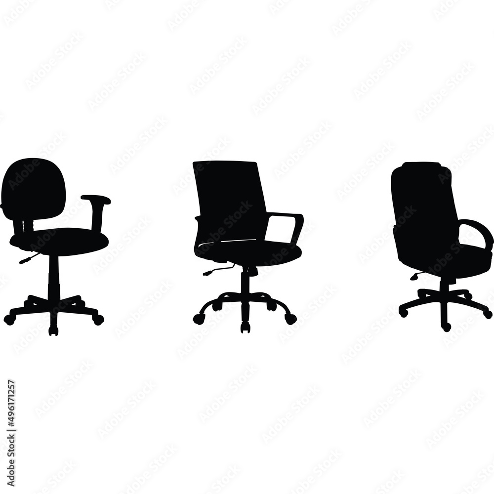 Office Chair Silhouette Vector Office Chair Silhouette Vector