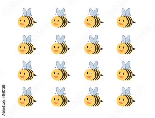 Flying bees icon isolated on white background photo