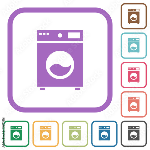 Washing machine simple icons