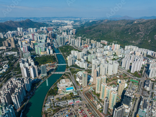 Top view of Hong Kong city