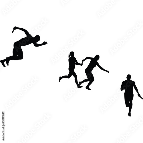 Relay Silhouette Vector