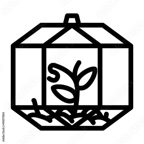 florarium equipment line icon vector. florarium equipment sign. isolated contour symbol black illustration