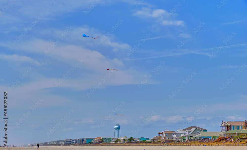Fototapeta premium Kites over beach