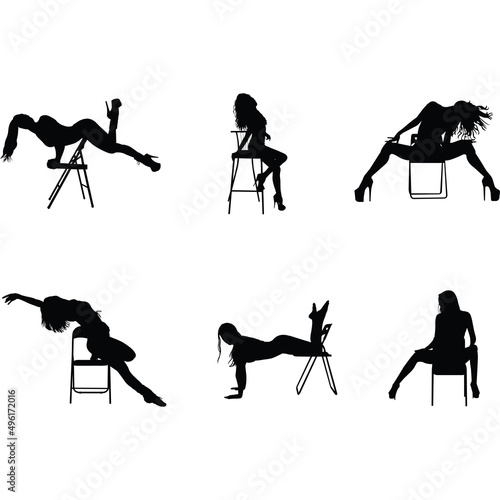 Chair Dance Silhouette Vector