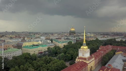 beautiful span near admiralty spire in st petersburg
