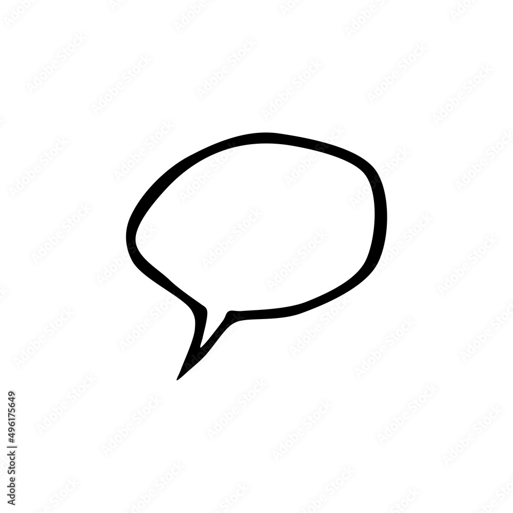 Speech bubble Hand drawn icon Speech bubble Hand drawn icon