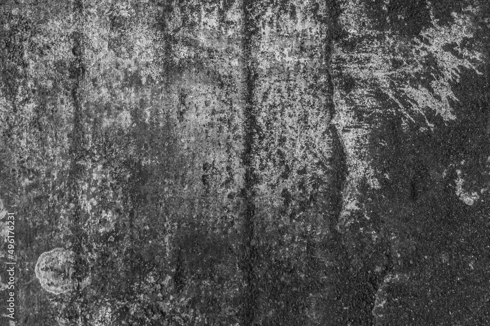 Obraz premium Old grunge wall black and white texture background dark weathered rough dirty