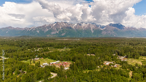 Foto Aerial photo of The Butte area, just outside of Palmer, Alaska