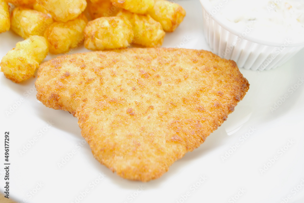Breaded Haddock Fish as Part of a Quick Dinner