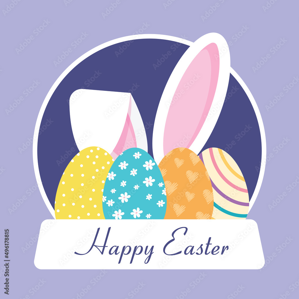 Easter greeting card with bunny Easter greeting card with bunny