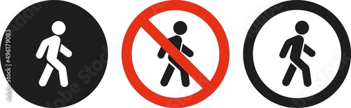 No access for pedestrians prohibition sign