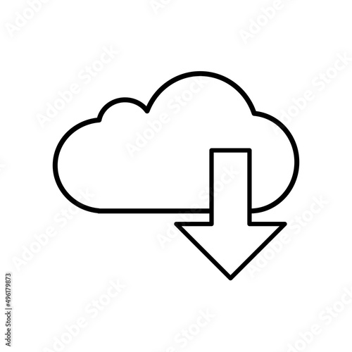 download , chmura pobieranie z chmury ikona