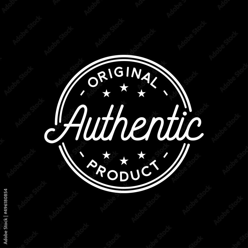Original Authentic Product Stamp Logo Design. Vector and illustration.