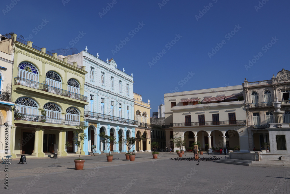 The Plaza Vieja in Havana, Cuba
