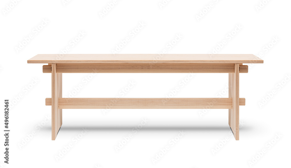 Wooden bench isolated on white, including clipping path Wooden bench isolated on white, including clipping path