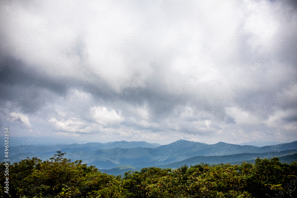 View at Craggy Gardens Trail in the Western North Carolina Mountains