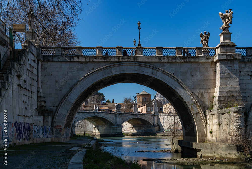 St. Angelo Bridge and Vittorio Emanuele II Bridge