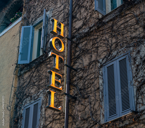 Photography Hotel Sign