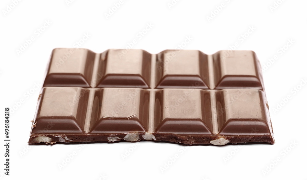 Chocolate bars with hazelnut isolated on white Chocolate bars with hazelnut isolated on white