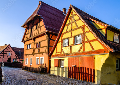 historic buildings at the old town of Wolframs Eschenbach