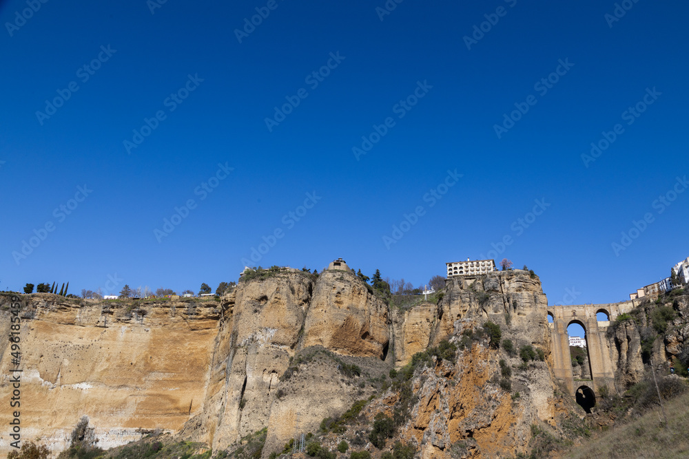 panoramic view of the town of Ronda in Malaga, Spain