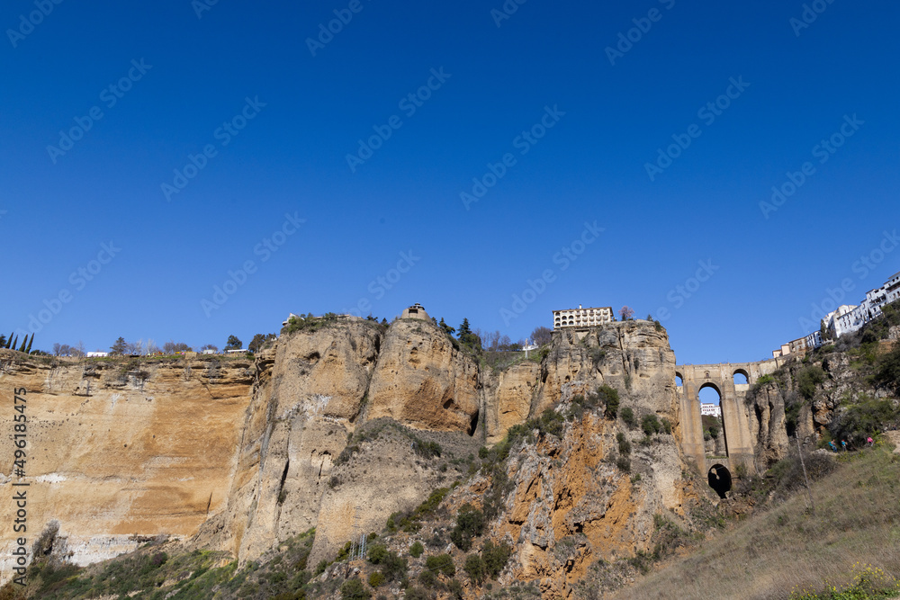 panoramic view of the town of Ronda in Malaga, Spain