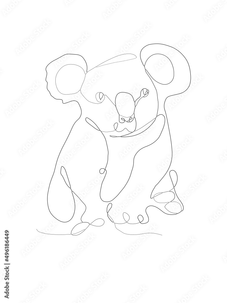 Obraz premium Lineart Koala