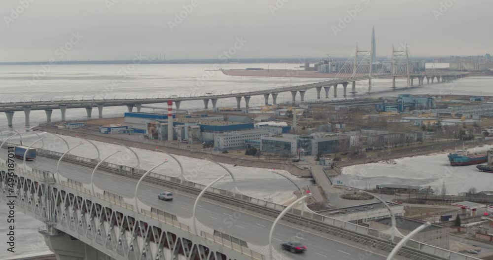 Industrial Area, Road, Seaport, Winter Industrial Area, Road, Seaport, Winter
