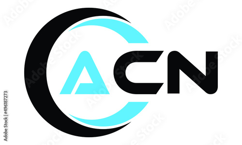 ACN swoosh logo design vector template | monogram logo | abstract logo | wordmark logo | lettermark logo | business logo | brand logo | flat logo.
