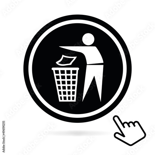 Logo ordures ménagères.