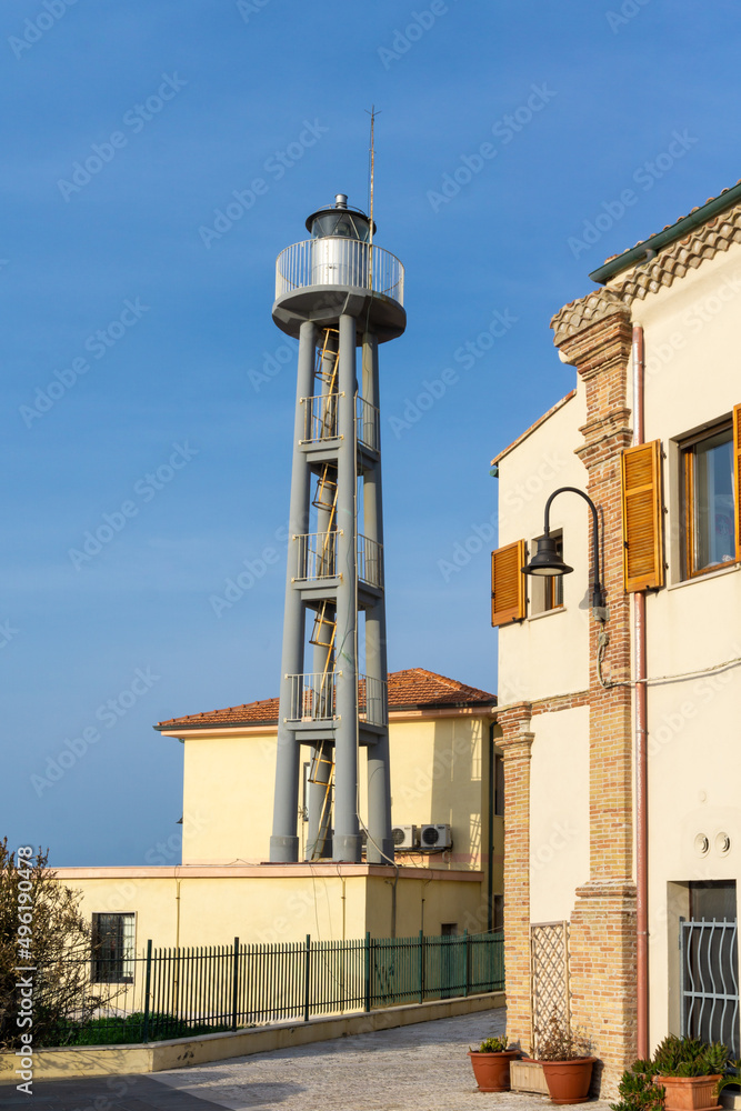 Photograph of the Lighthouse of Termoli in Molise Italy 