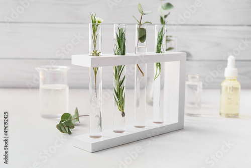 Test tubes with natural ess...