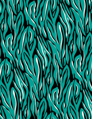 Handdoek met foto Koraalgroen Naadloos zebrapatroon dierenprint zwart wit  © Ama