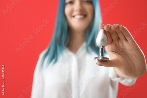 Beautiful young woman with ...