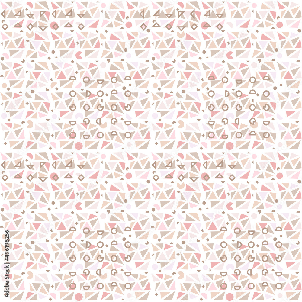 Triangles and circles geometric seamless pattern in pale colors Triangles and circles geometric seamless pattern in pale colors