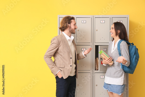 Female student and her teac...