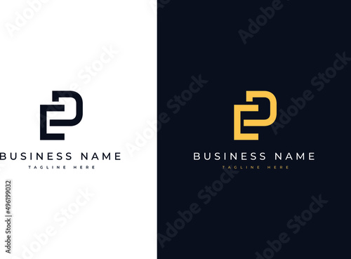 Minimal and Modern initial letter ED logo design for Brand identity