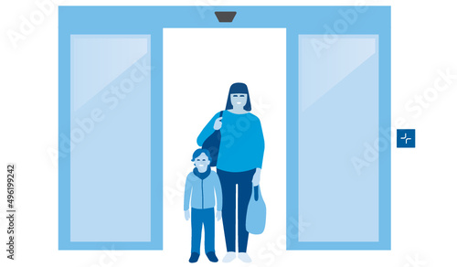 Puertas automáticas vector