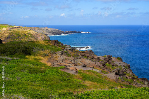 Poelua Gulch along Kahekili Highway in West Maui, Hawaii, United States