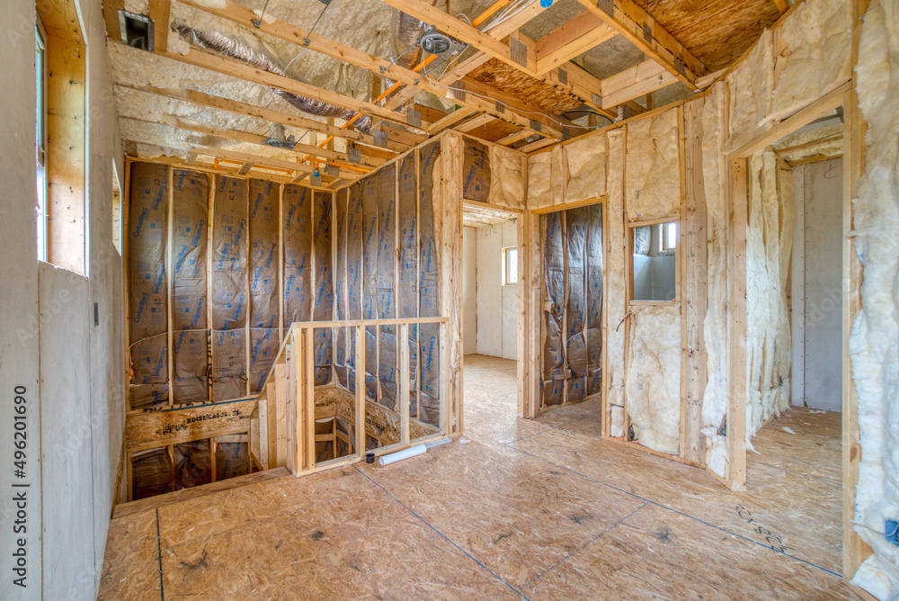 Fototapeta premium An unfinished home under construction 