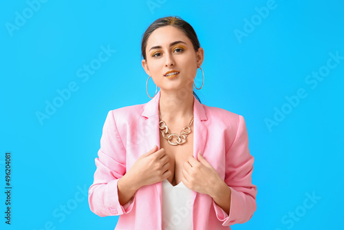 Attractive young woman with...