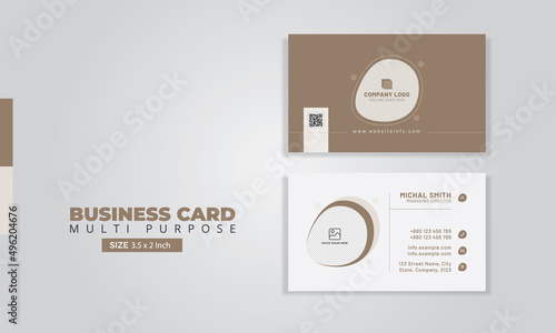 Modern Business Card Design Template (ID: 496204676)