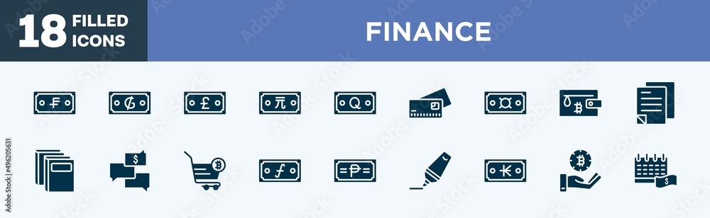 set of finance icons in filled style. finance editable glyph icons collection. swiss franc, guarani, franc, new taiwan dollar, quetzal vector. set of finance icons in filled style. finance editable glyph icons collection. swiss franc, guarani, franc, new taiwan dollar, quetzal vector.