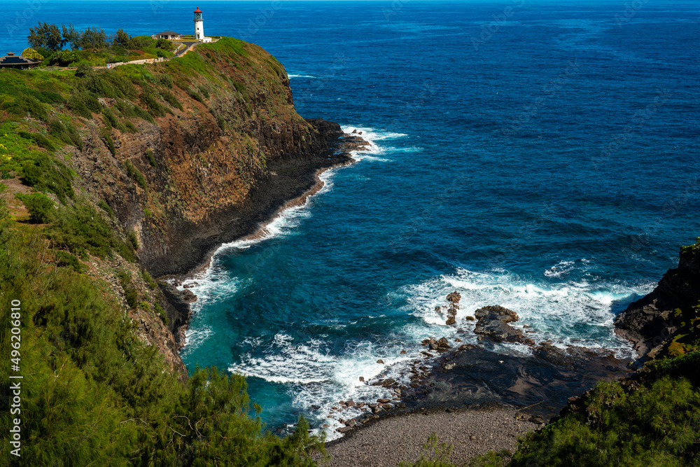 lighthouse on coast of island