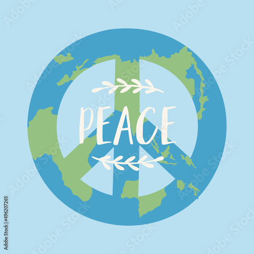 Vector illustration of pacific. Template for card, poster, flyer and other