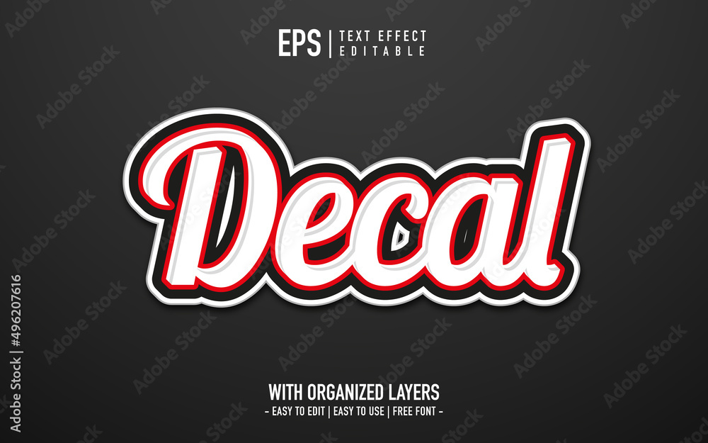 text effect stickers suitable for printing business