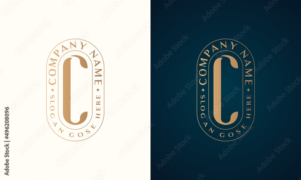 Abstract Premium luxury corporate identity letter C logo design Abstract Premium luxury corporate identity letter C logo design