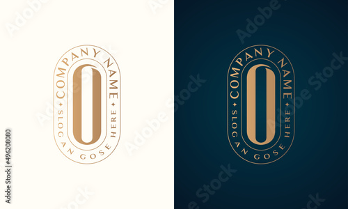 Abstract Premium luxury corporate identity letter O logo design