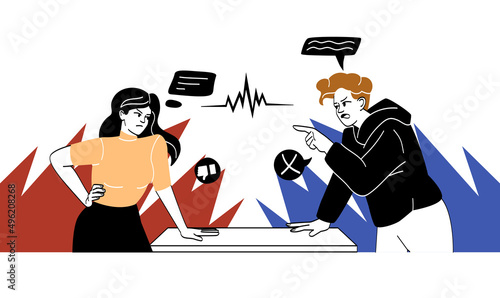 Conflict between opponents concept