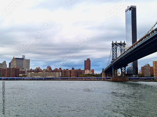 city skyline and bridge